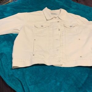 White jean jacket new.